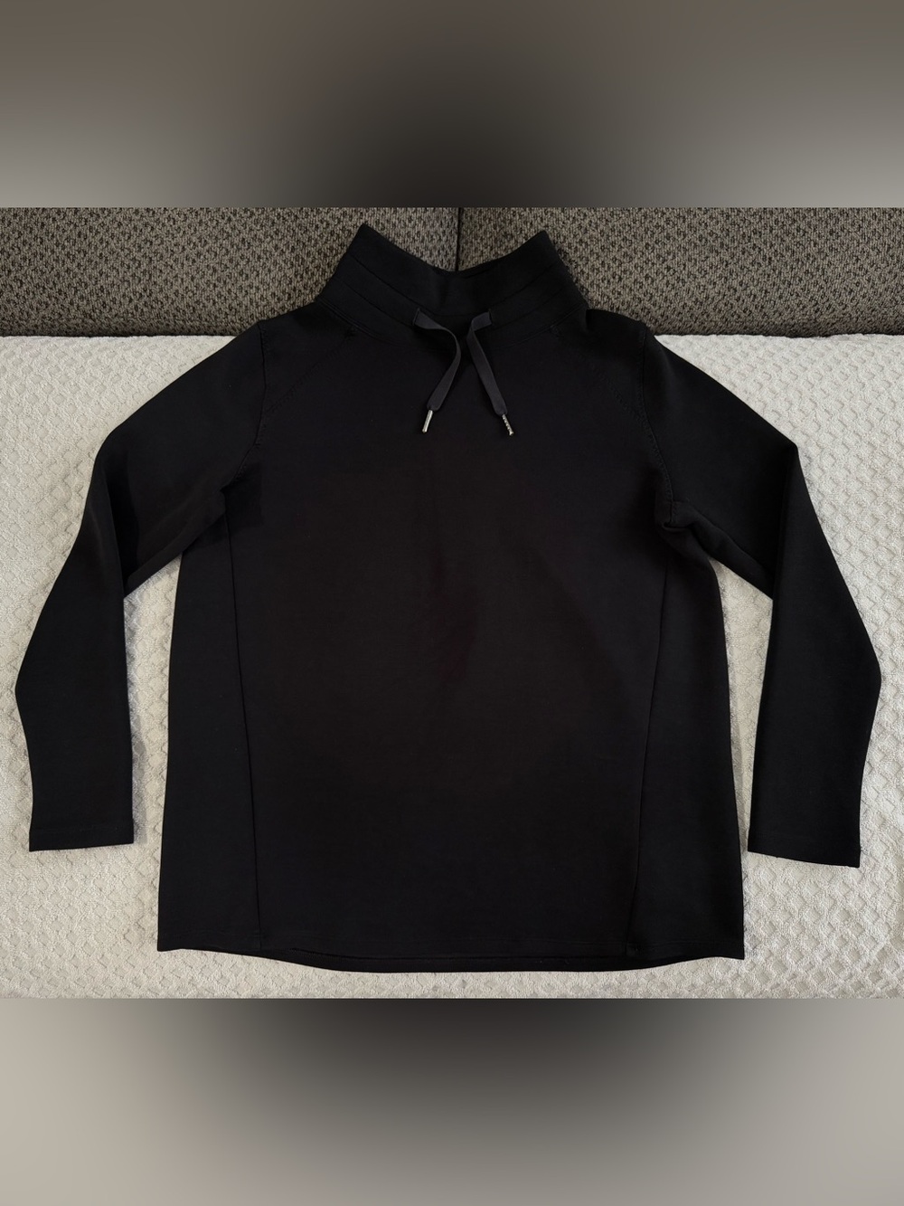 SPANX AirEssentials ‘Got-Ya-Covered’ Pullover Sweatshirt Black Size Small 50234R